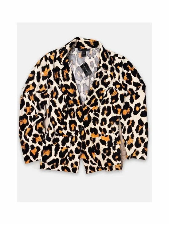 Ashley Stewart Animal Print Belted Blazer Women's 14/16 Maximalist Glamoratti - Picture 1 of 5